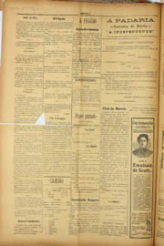Página do jornal Unitário de outubro de 1909