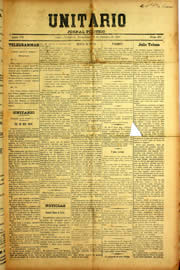 Página do jornal Unitário de outubro de 1909