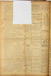 Página do jornal Unitário de outubro de 1909