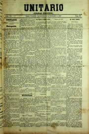 Página do jornal Unitário de novembro de 1909