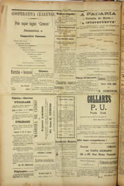 Página do jornal Unitário de novembro de 1909