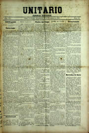 Página do jornal Unitário de novembro de 1909