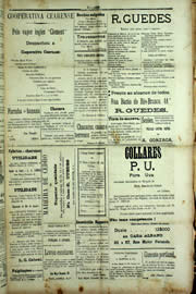 Página do jornal Unitário de novembro de 1909