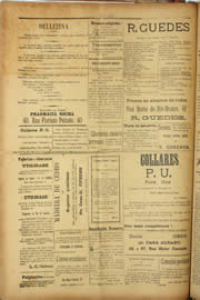 Página do jornal Unitário de novembro de 1909