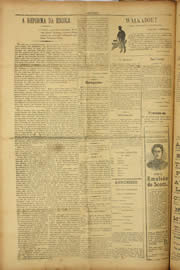 Página do jornal Unitário de novembro de 1909