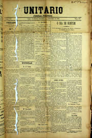Página do jornal Unitário de dezembro de 1909