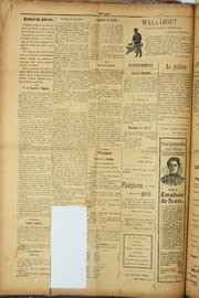 Página do jornal Unitário de dezembro de 1909