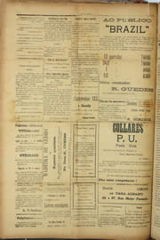 Página do jornal Unitário de dezembro de 1909