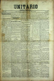 Página do jornal Unitário de dezembro de 1909