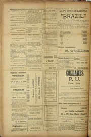 Página do jornal Unitário de janeiro de 1910