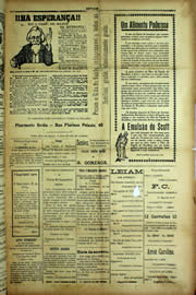 Página do jornal Unitário de fevereiro de 1910