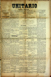 Página do jornal Unitário de fevereiro de 1910