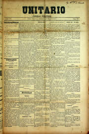 Página do jornal Unitário de março de 1910