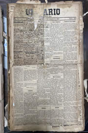 Página do jornal Unitário de janeiro de 1912