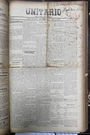 Página do jornal Unitário de maio de 1912