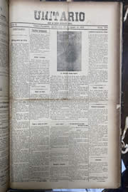 Página do jornal Unitário de agosto de 1912