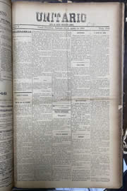 Página do jornal Unitário de agosto de 1912