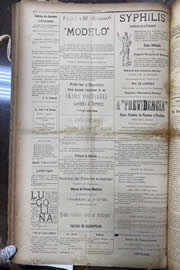 Página do jornal Unitário de setembro de 1912