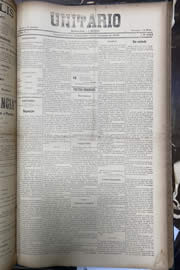 Página do jornal Unitário de setembro de 1912