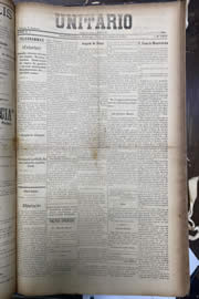 Página do jornal Unitário de setembro de 1912