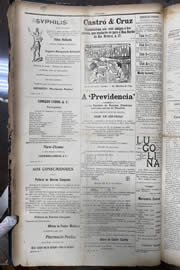 Página do jornal Unitário de fevereiro de 1913