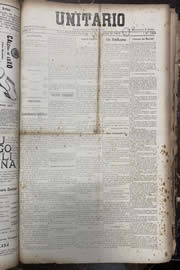 Página do jornal Unitário de fevereiro de 1913