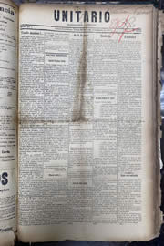 Página do jornal Unitário de novembro de 1913