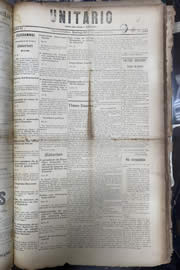 Página do jornal Unitário de novembro de 1913