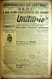 Página do jornal Unitário de julho de 1939