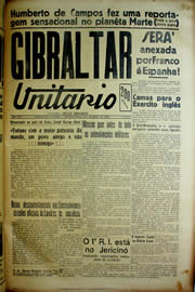 Página do jornal Unitário de agosto de 1939