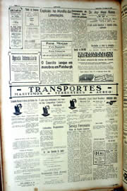 Página do jornal Unitário de agosto de 1939