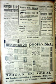 Página do jornal Unitário de agosto de 1939