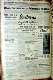 Página do jornal Unitário de agosto de 1939
