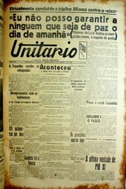 Página do jornal Unitário de agosto de 1939