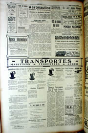 Página do jornal Unitário de agosto de 1939