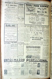 Página do jornal Unitário de agosto de 1939