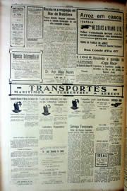 Página do jornal Unitário de agosto de 1939
