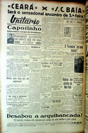 Página do jornal Unitário de agosto de 1939