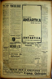 Página do jornal Unitário de agosto de 1939