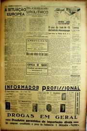 Página do jornal Unitário de setembro de 1939