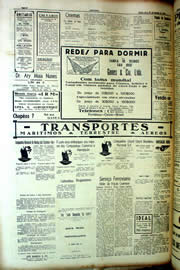 Página do jornal Unitário de setembro de 1939