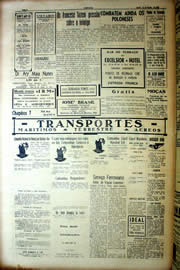 Página do jornal Unitário de outubro de 1939