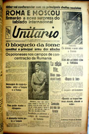 Página do jornal Unitário de outubro de 1939
