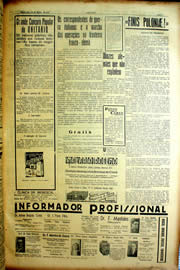 Página do jornal Unitário de outubro de 1939