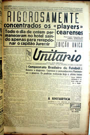 Página do jornal Unitário de novembro de 1939