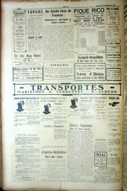 Página do jornal Unitário de novembro de 1939