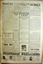 Página do jornal Unitário de dezembro de 1939