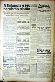 Página do jornal Unitário de dezembro de 1939