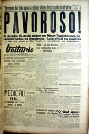 Página do jornal Unitário de dezembro de 1939