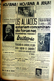 Página do jornal Unitário de dezembro de 1939